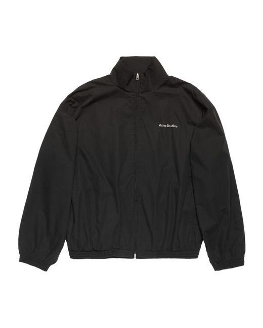 Acne Black Logo Zipper Jacket for men