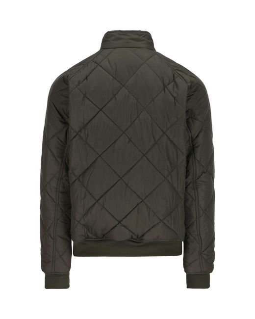 Barbour Green Logo Patch Zip-Up Padded Jacket for men