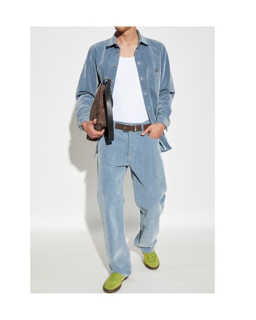 Moschino Blue Long-Sleeved Shirt for men