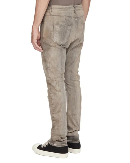 Rick Owens Gray Detroit Five-Pocket Jeans for men