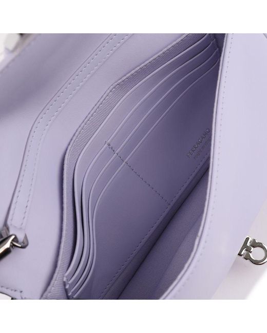 Ferragamo Purple Mini Chain Crossbody Bag