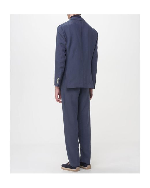 Eleventy Blue Button Single-Breasted Blazer for men
