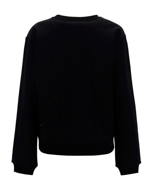 Moschino Black Heart Print Cotton Sweatshirt
