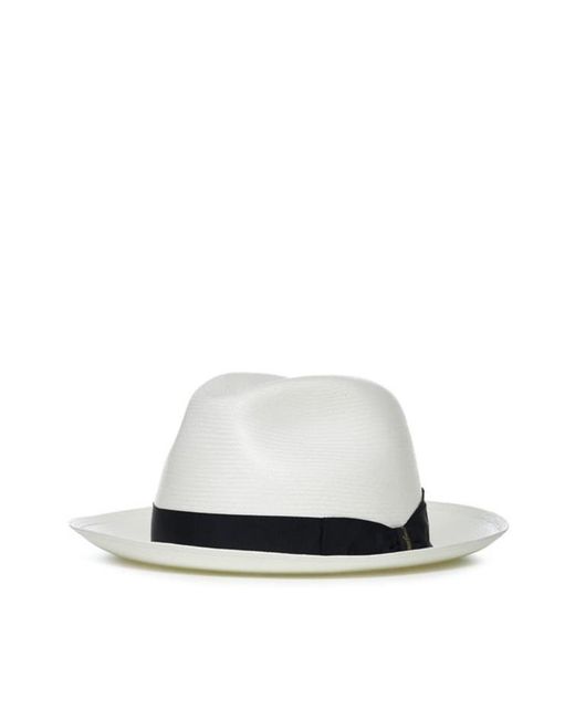 Borsalino White Fellini Sun Hat for men