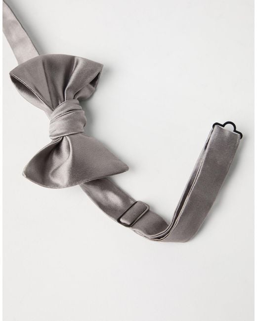 Brunello Cucinelli White Satin-Finish Bow Tie for men