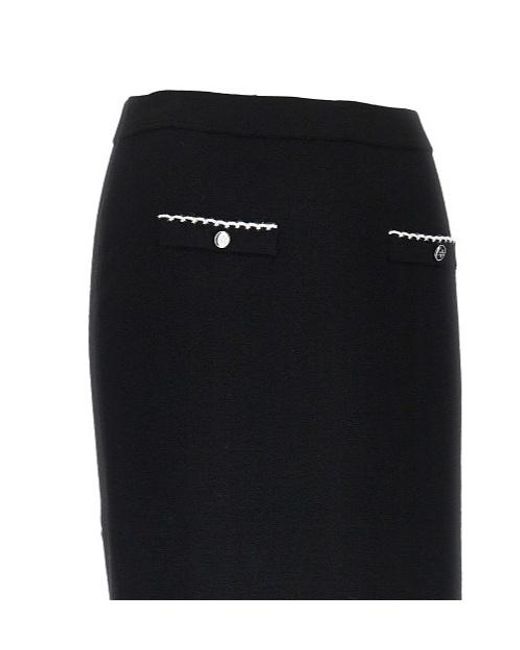 Tory Burch Black A-Line Skirt