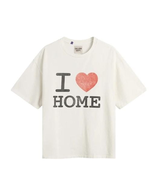 GALLERY DEPT. White Graphic T-Shirts for men