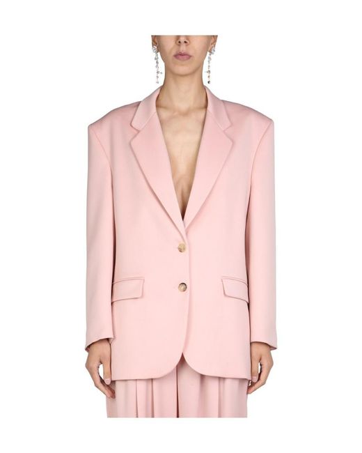 Magda Butrym Pink Single-Breasted Suit Jacket