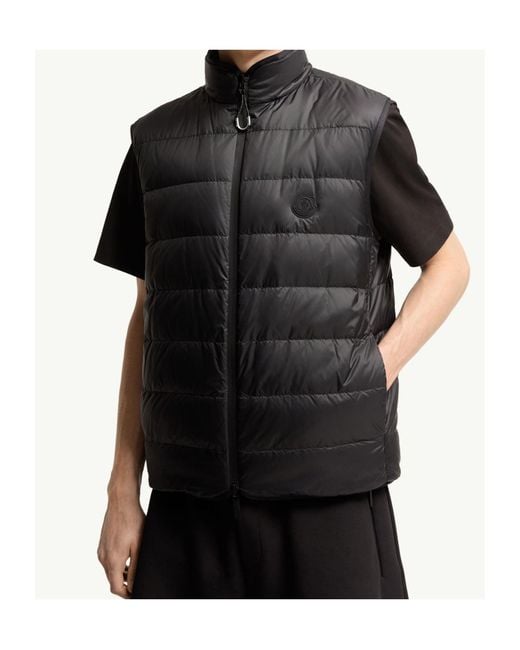 Moncler Black Teddy Fleece Reversible Down Vest for men