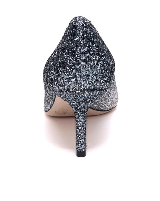 Jimmy Choo White Romy 60 Glitter Pumps