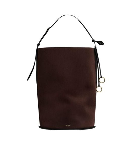 Alaïa Brown Alaïa Hip Large Bucket Bag