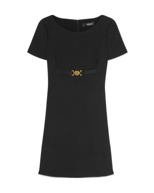 Versace Black Medusa '95 Crewneck Mini Dress