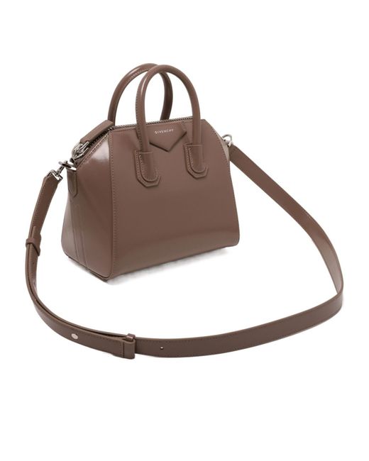 Givenchy Brown Antigona Mini Top Handle Bag