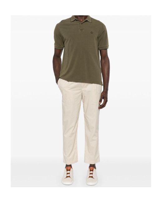 Herno Green Logo-Embroidered Polo Shirt for men