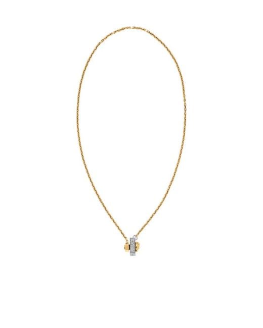 Versace Metallic Medusa Screw Pendant Necklace for men