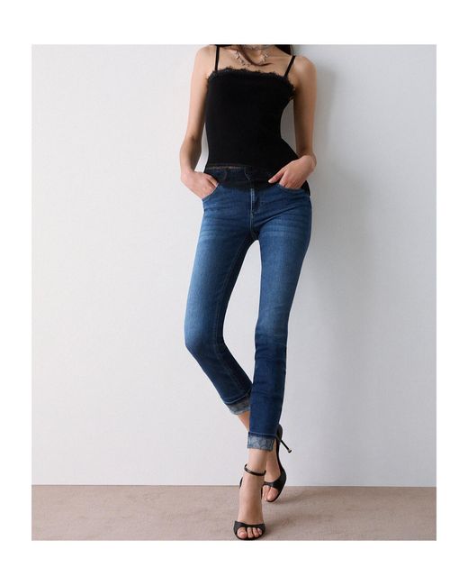Liu Jo Blue Embellished Skinny Jeans