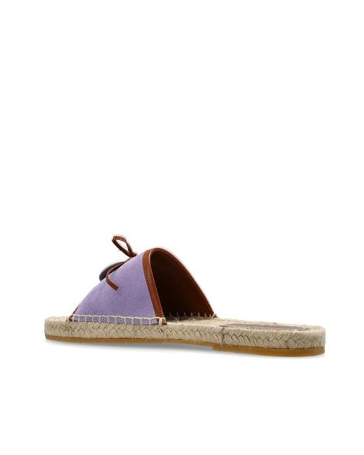 Versace Purple Lola Medusa-Charm Bow-Detail Espadrilles