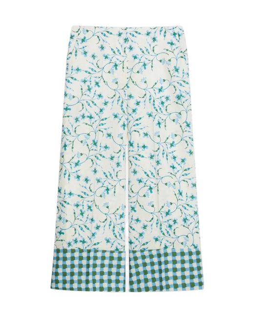 iBlues Blue Wide-Leg Casual Pants