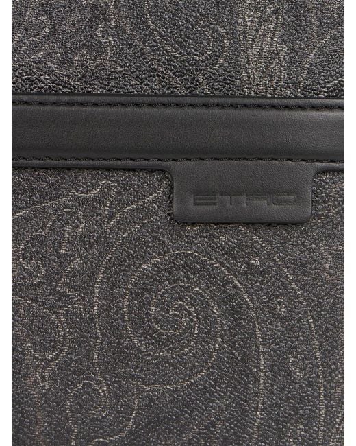 Etro White Small Paisley-Printed Zipped Crossbody Bag for men