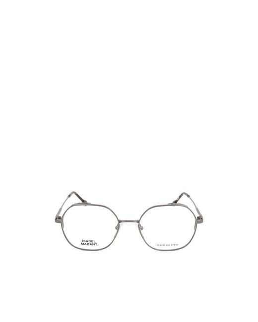 Isabel Marant White Full-Rimmed Plano Lenses