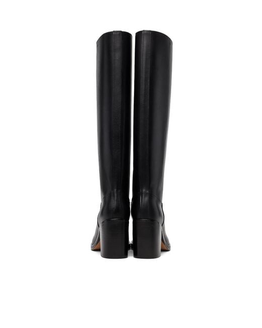 A.P.C. Black Round Toe Heeled Boots