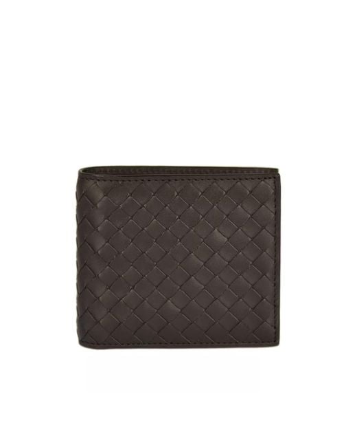 Bottega Veneta Black Intrecciato Bi-Fold Wallet for men