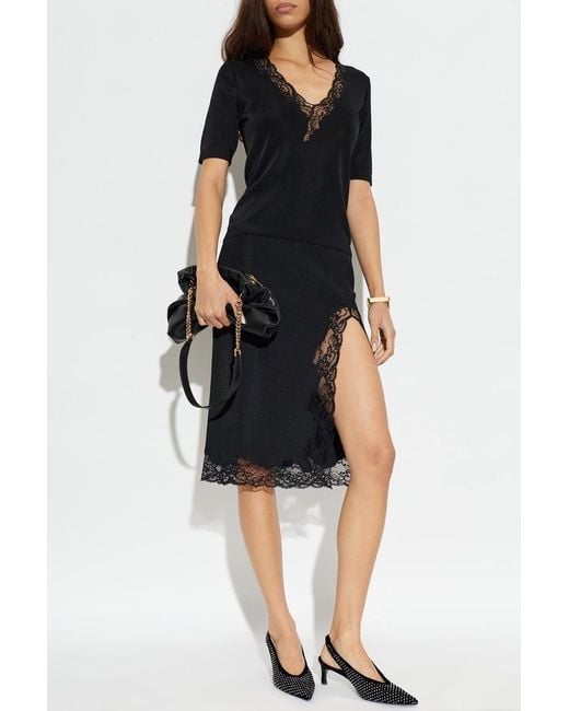 Balmain Black Lace Top