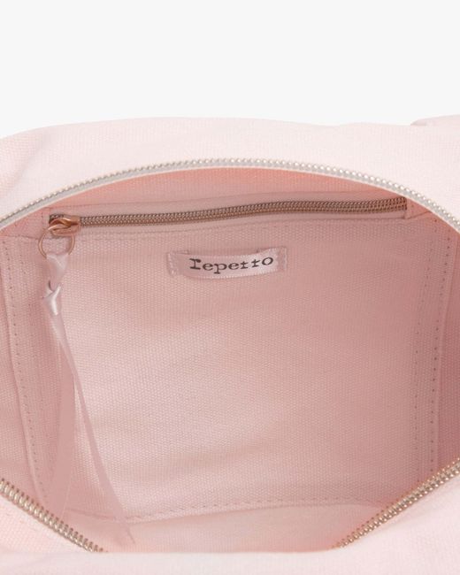 Repetto Pink Cotton Duffle Bag Small