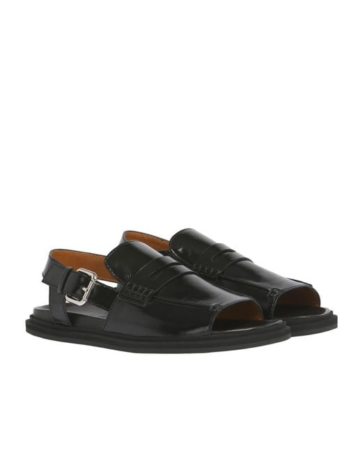 Marni Black Loafer Sandals for men