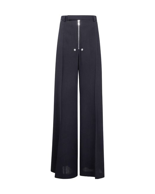 Rick Owens Blue Belas Zip-Fastening Wide-Leg Trousers
