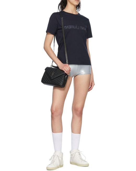 Saint Laurent Black College Medium Shoulder Bag