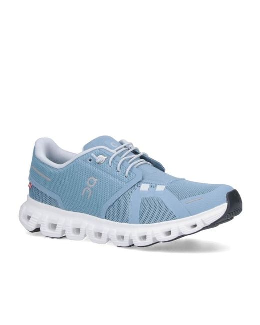 On Shoes Blue W Cloud Lace-Up Sneakers