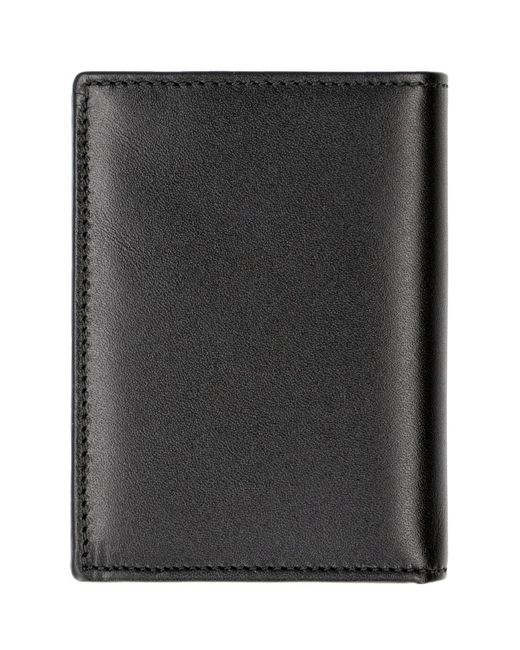 Comme des Garçons Black Leather Bifold Wallet for men