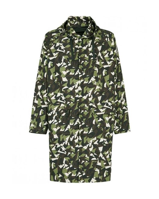 Fendi Green Medium And Long Style Camouflage With Hat Casual Jacket for men