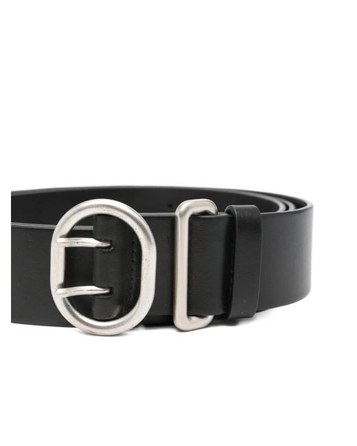 Jil Sander White Round Buckle Belt for men