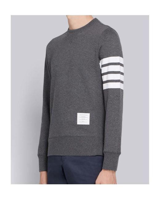 Thom Browne Gray Classic Loopback 4-Bar Sweatshirt for men