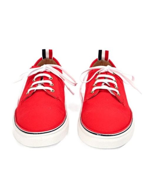 Thom Browne Red Round-Toed Athletic Shoes for men