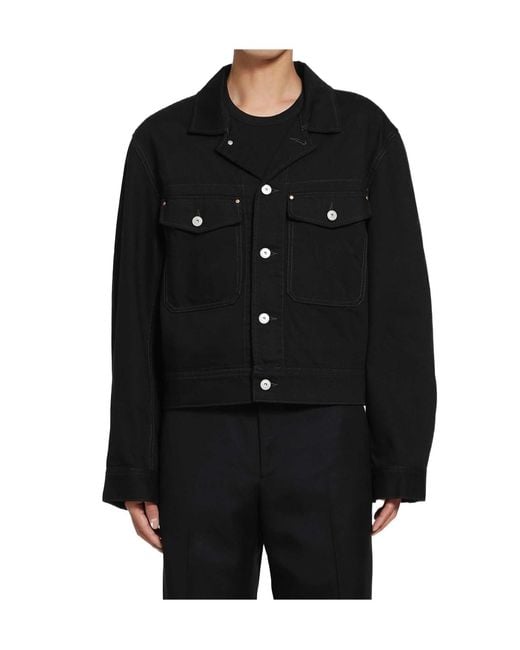 Lemaire Black Collared Jacket for men