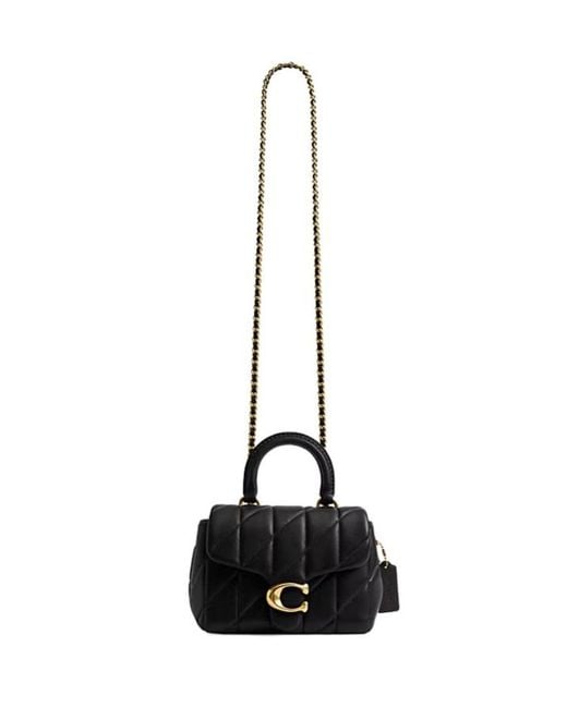 COACH Black Tabby Top Handle Bag With Quilting