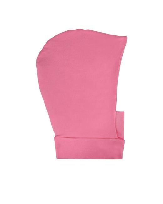 Raf Simons Pink Micromodal Hooded Cap