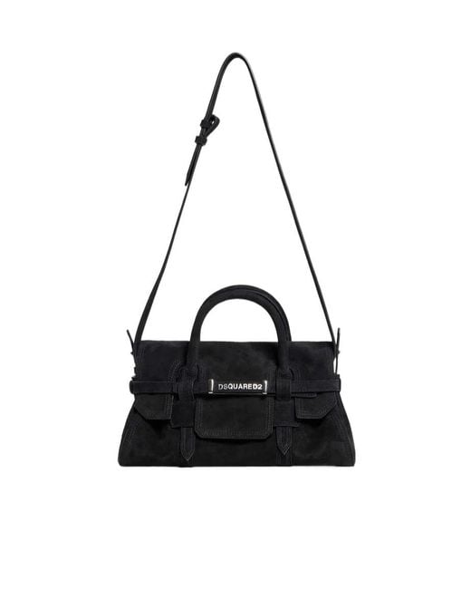 DSquared² Black Suede Tote Bag