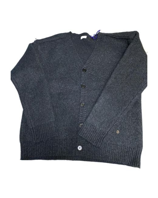 Burberry Blue Long-Sleeved Knitted Cardigan for men