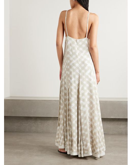 Proenza Schouler White June Pleated Plaid Dress
