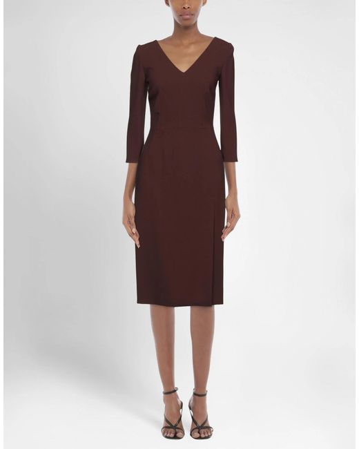 Dolce & Gabbana Purple Solid Color Slim-Fit Dress