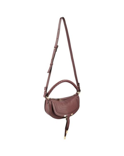 Chloé Brown Chloé Mini Marcie Shoulder Bag