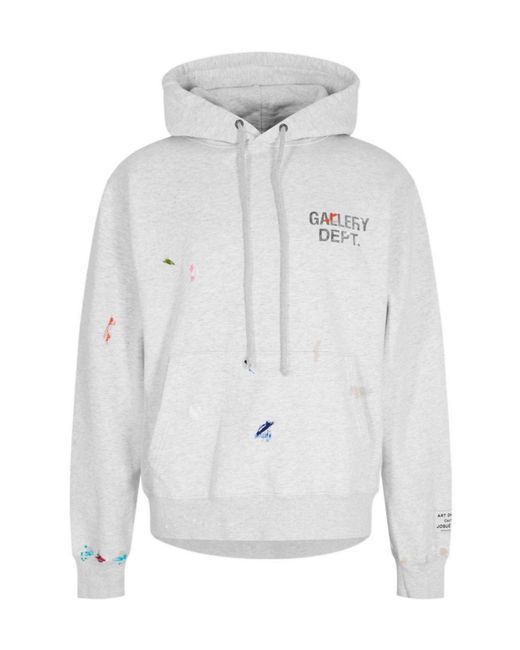 GALLERY DEPT. Gray Pull Over Kangaroo Pocket Hoodie for men