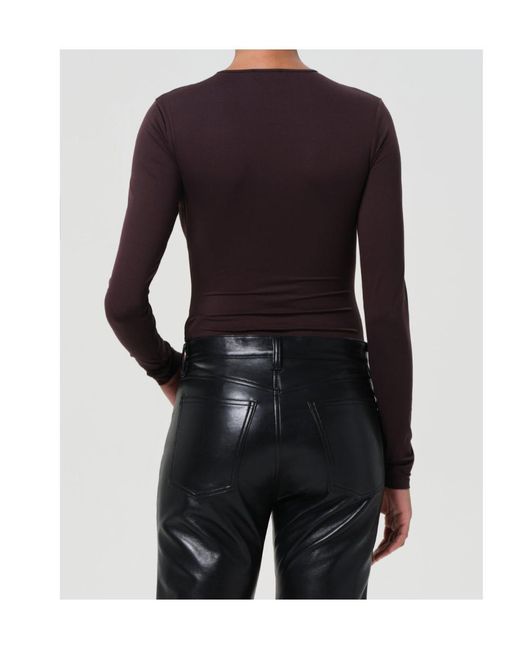 Agolde Purple Aura Long Sleeve Bodysuit