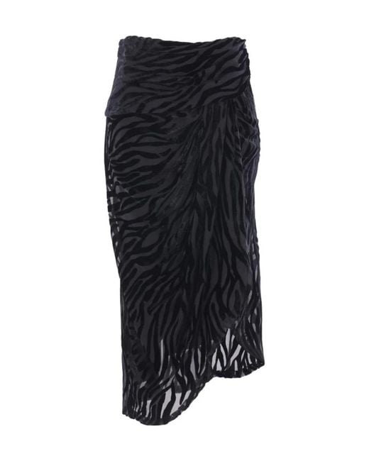 Isabel Marant Black Asymmetric Hem Cristie Skirt