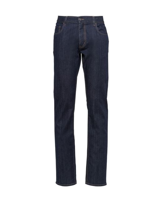 Prada Blue Stretch-Denim Jeans for men