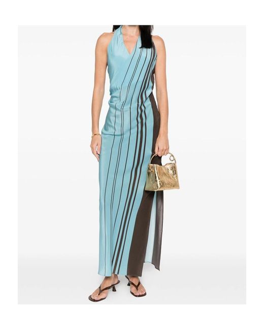 Sir Blue Halter Neck Dress